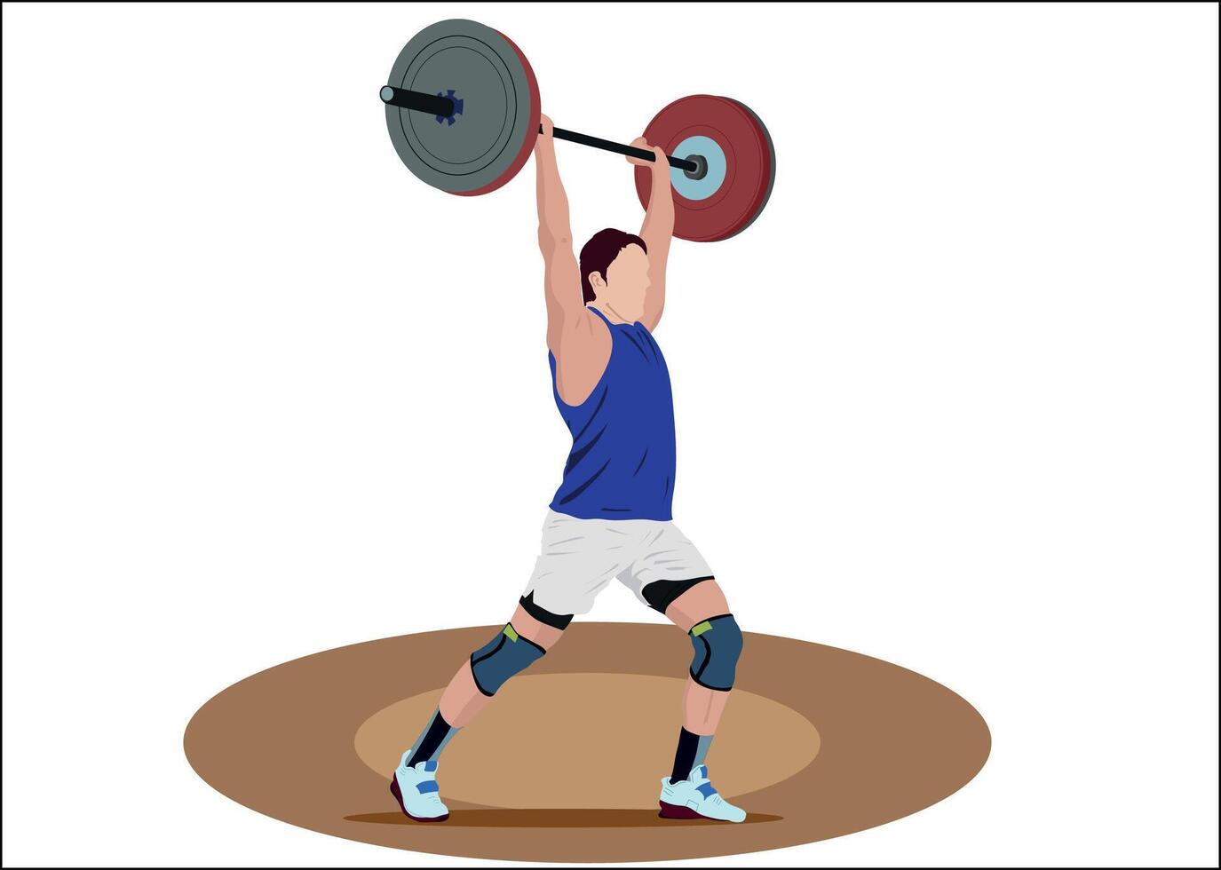 Man Lifting Weight vector