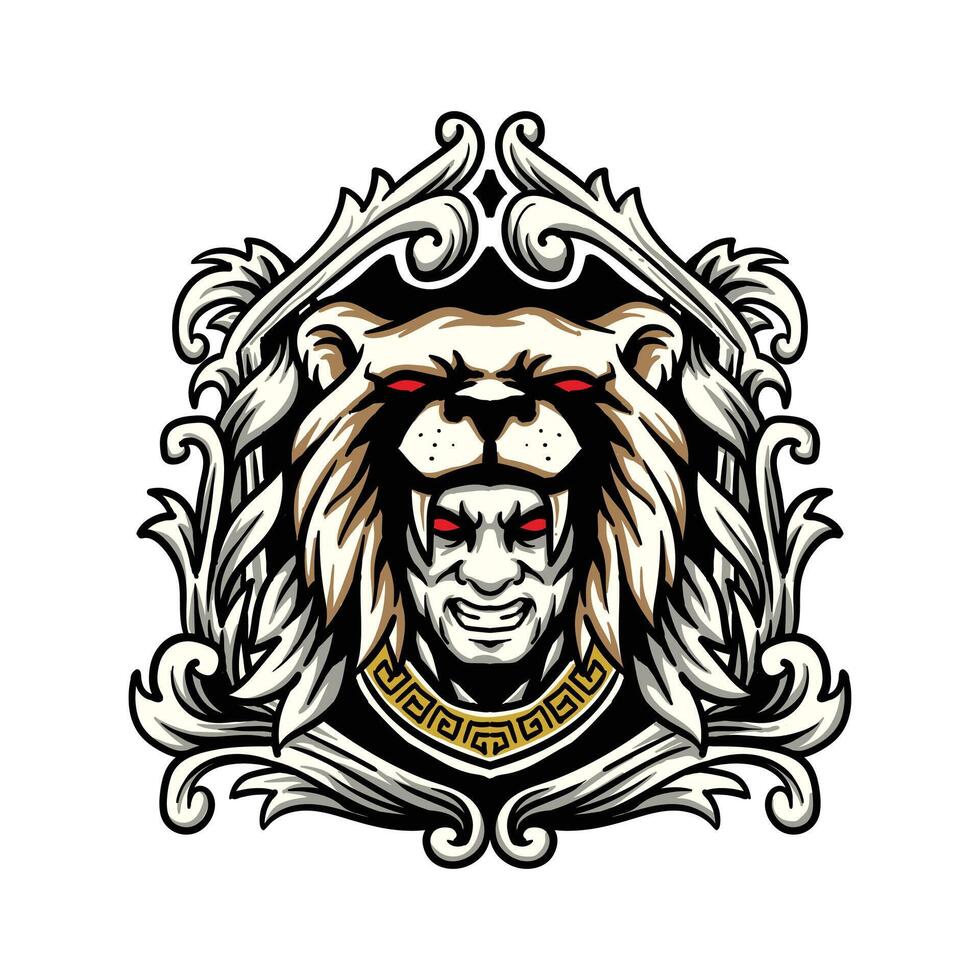 hombre con Tigre máscara vector