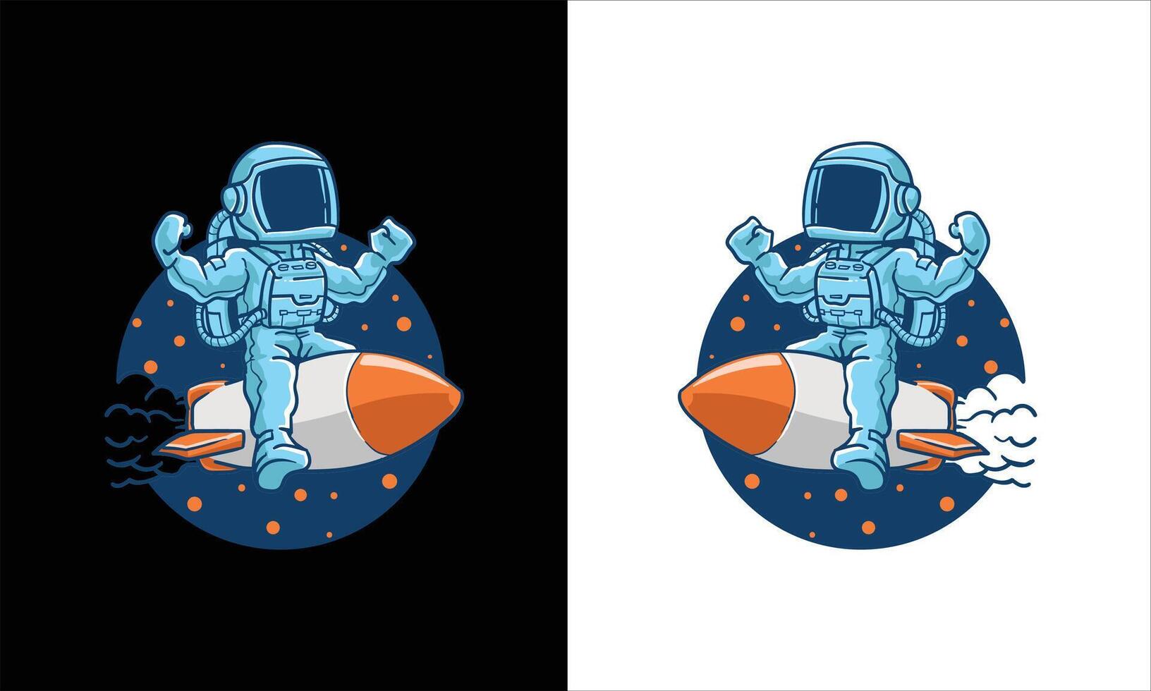 astronaut cartoon vector