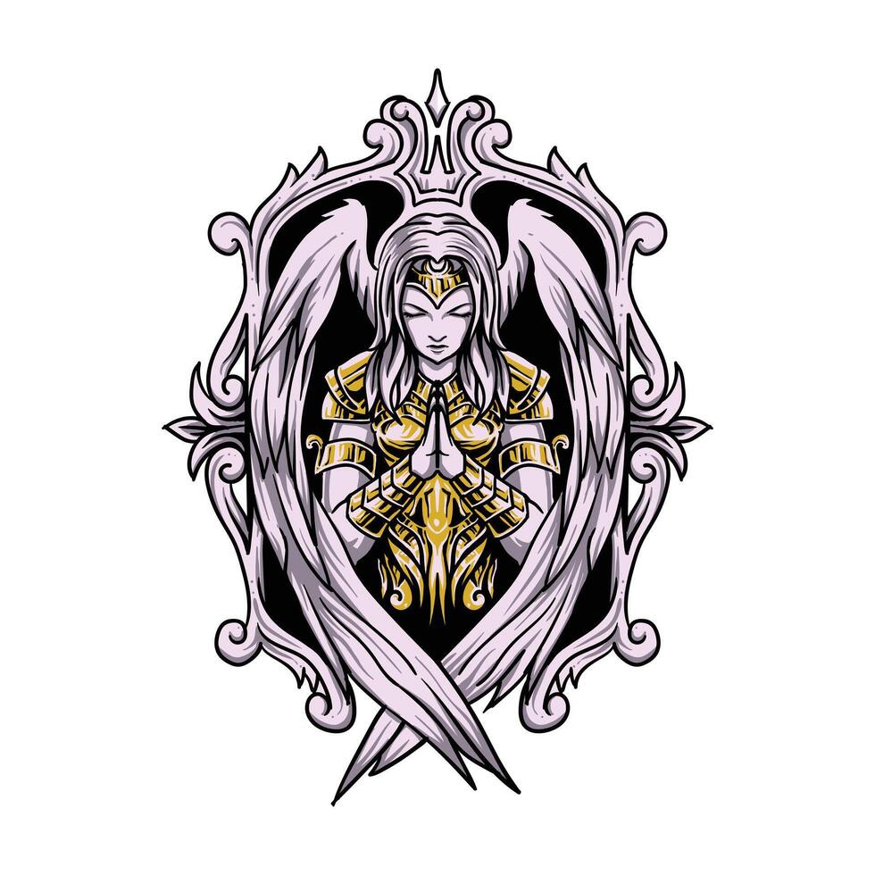 Angel With Armor vector