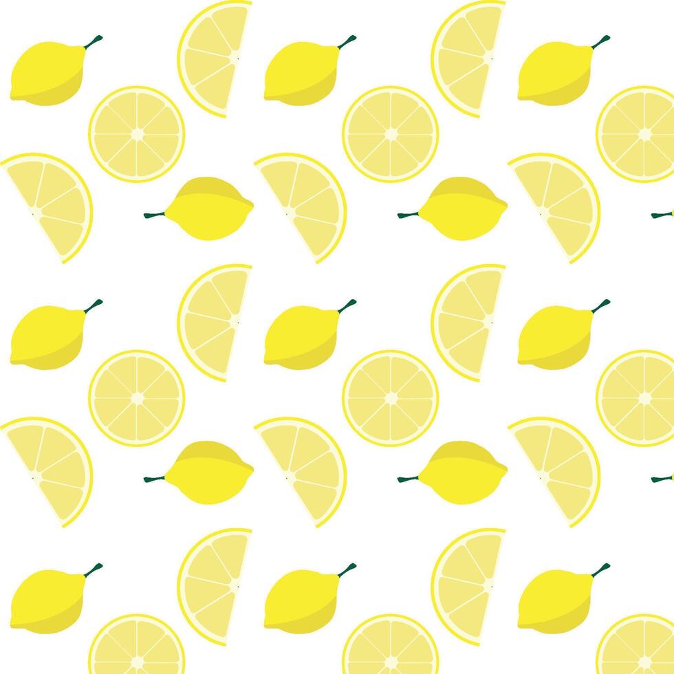 seamless pattern with lemons wallpaper background vector