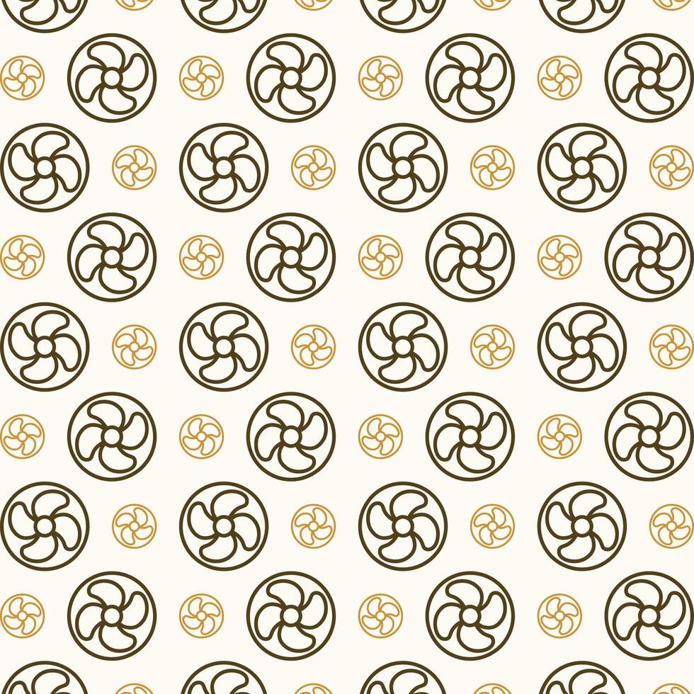 Exhaust fan multicolor trendy golden repeating pattern vector illustration background