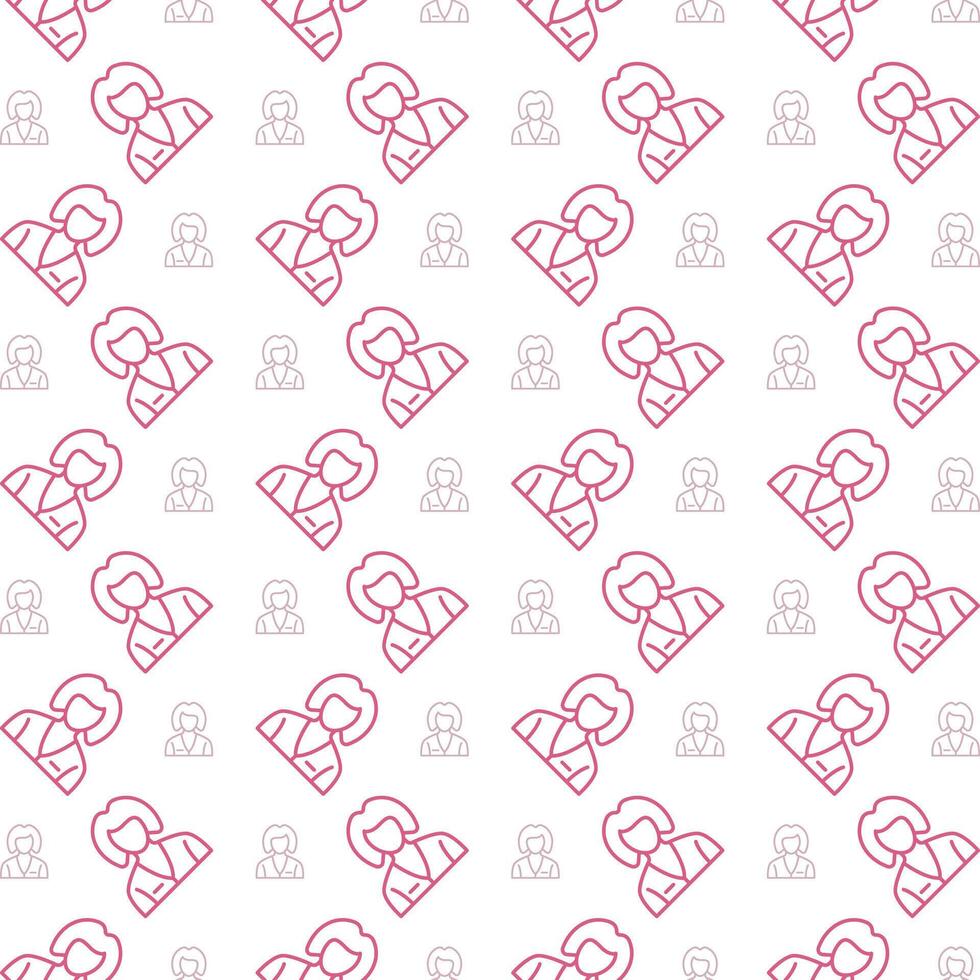 Nutritionist delightful trendy red color repeating pattern vector illustration background