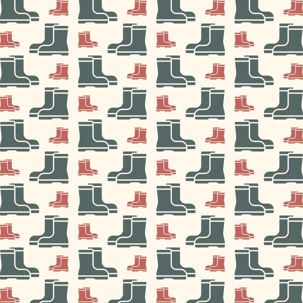 caucho botas icono encantador de moda vistoso repitiendo modelo vector ilustración antecedentes