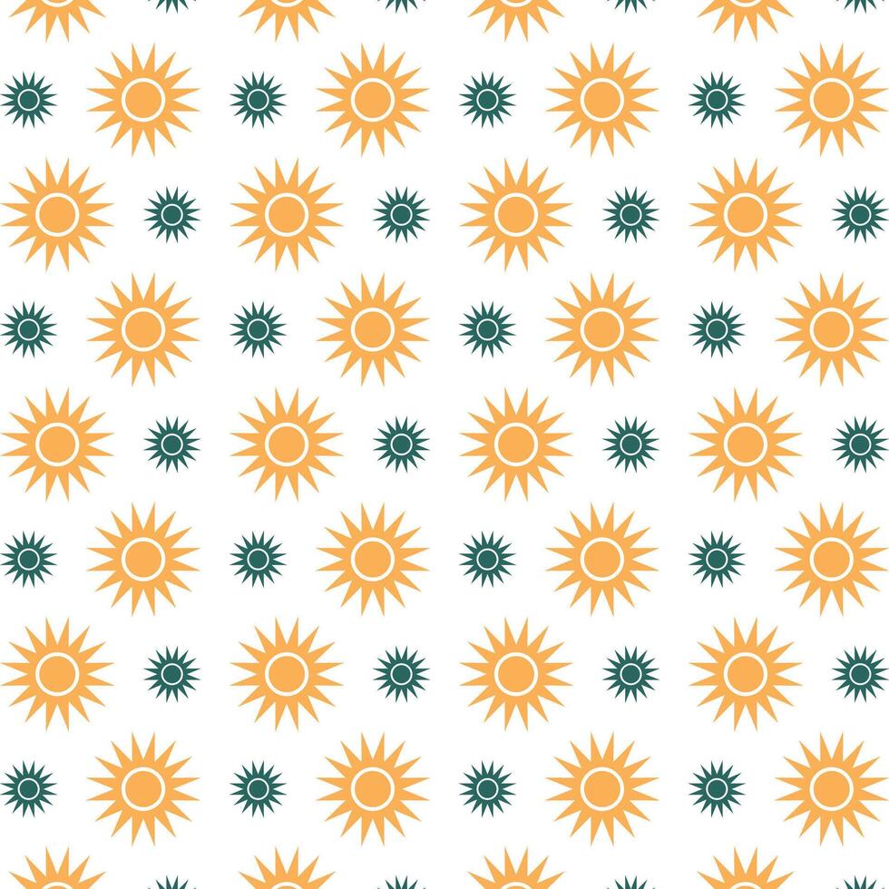 Sun icon brilliant trendy multicolor repeating pattern vector illustration background