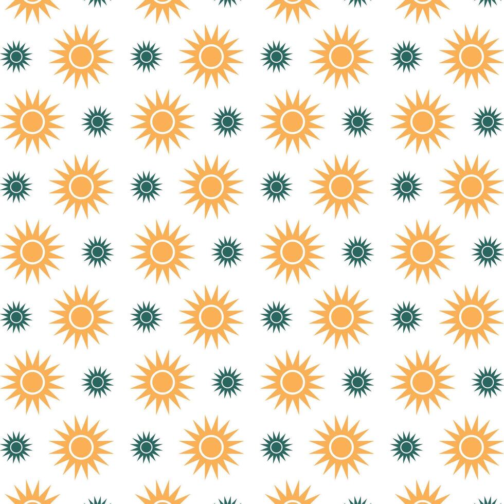 Sun icon brilliant trendy multicolor repeating pattern vector illustration background