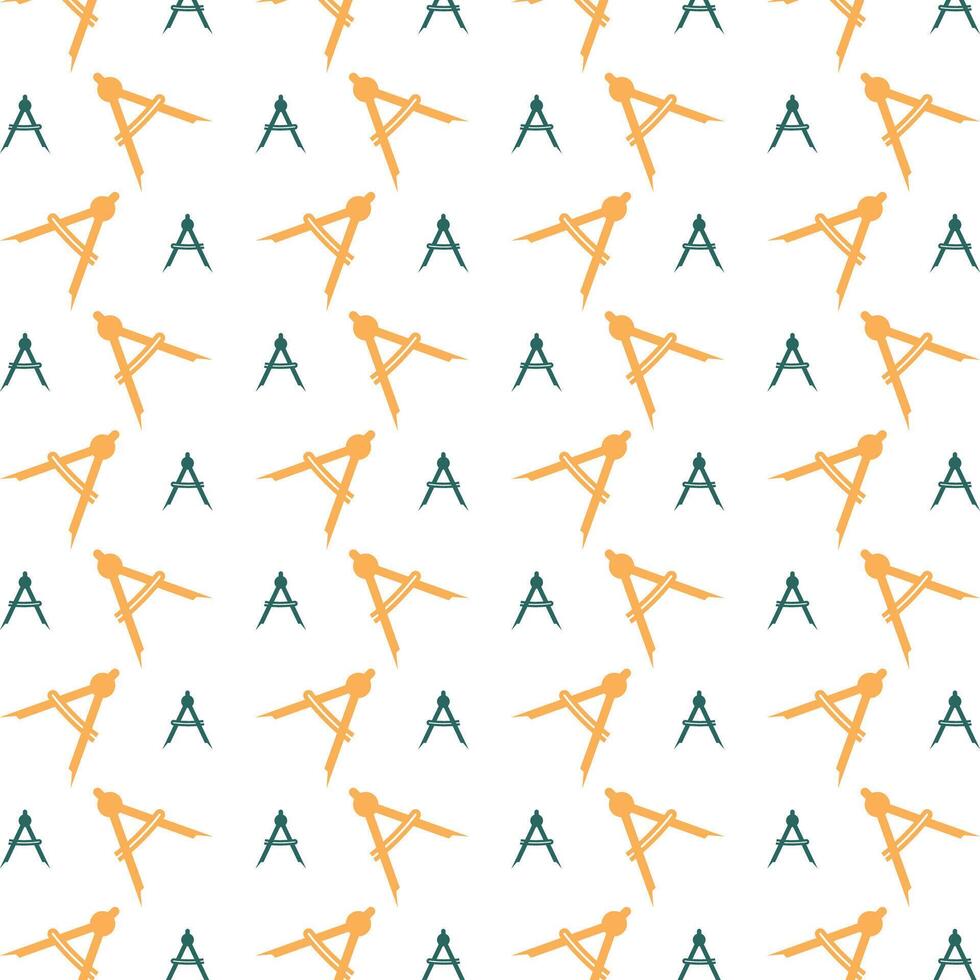 Compass architect brilliant trendy multicolor repeating pattern vector illustration background