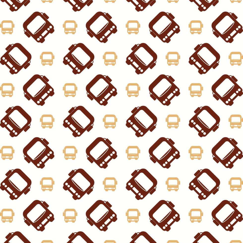 Bus attractive trendy multicolor repeating pattern vector illustration background