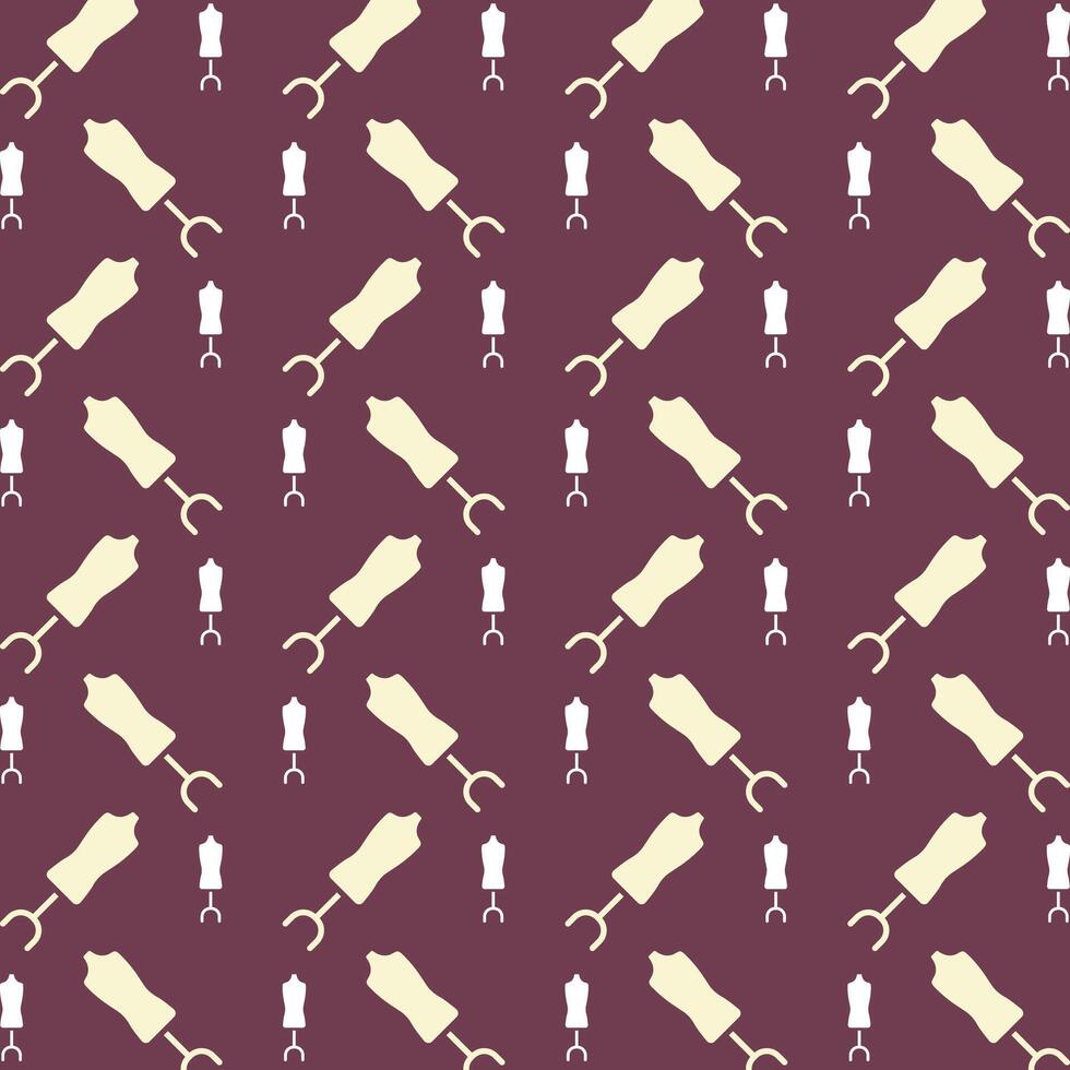 Mannequins repeating trendy pattern multicolor attractive vector illustration background