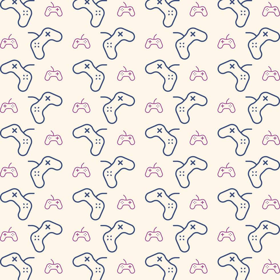 Joystick awesome trendy multicolor repeating pattern vector illustration background