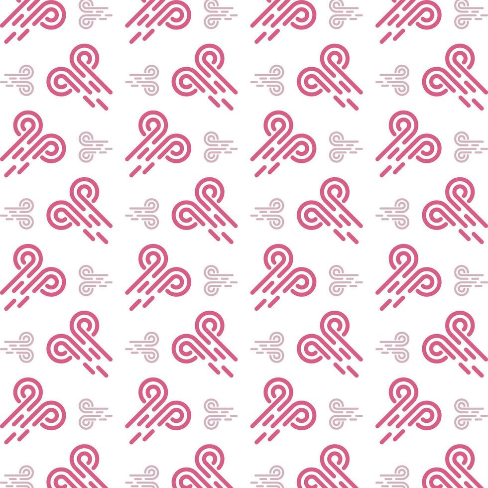 Wind delightful trendy red color repeating pattern vector illustration background