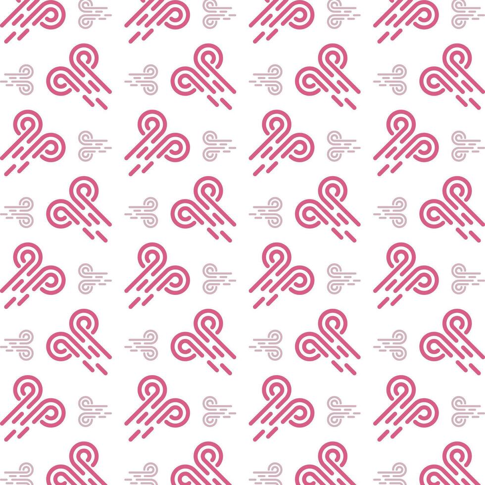 Wind delightful trendy red color repeating pattern vector illustration background