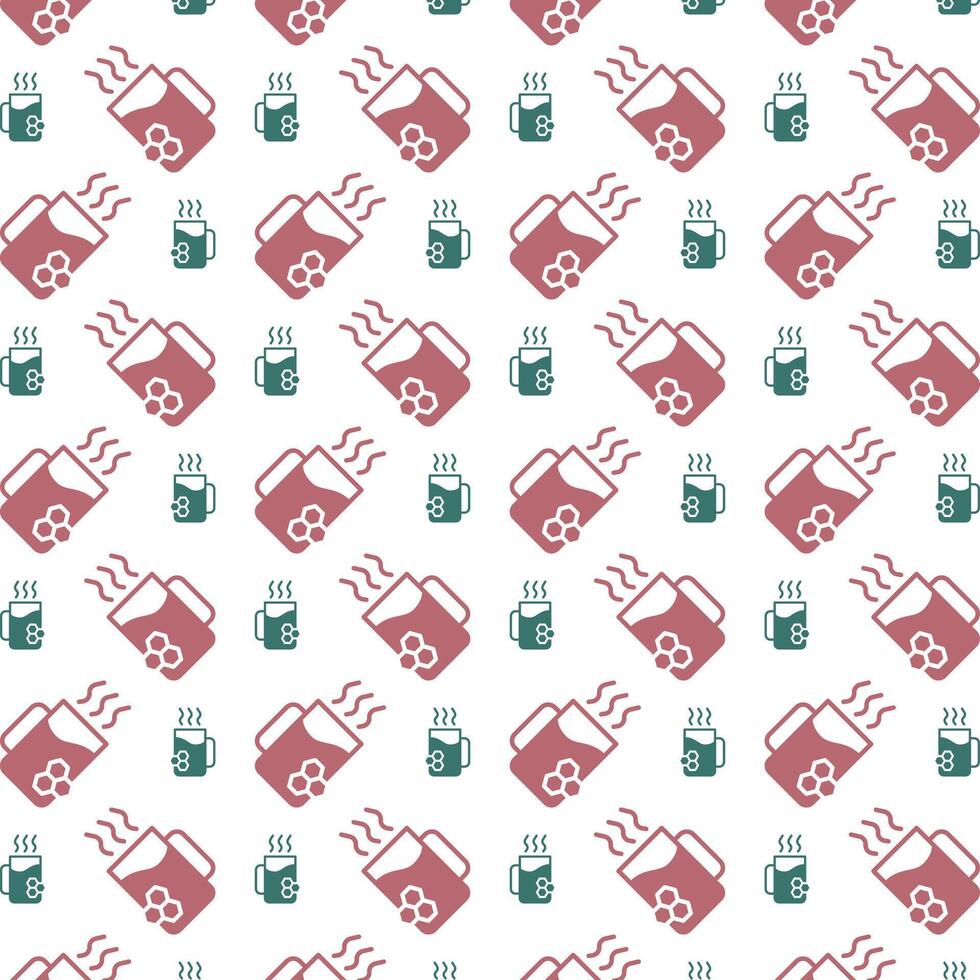 Honey tea gorgeous trendy multicolor repeating pattern vector illustration background