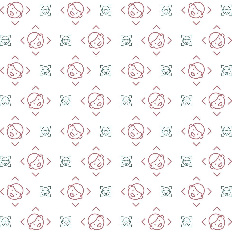 Potrait gorgeous trendy multicolor repeating pattern vector illustration background