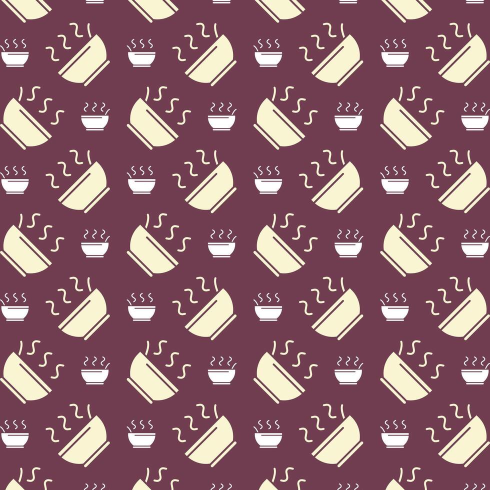 Hot food repeating trendy pattern multicolor attractive vector illustration background