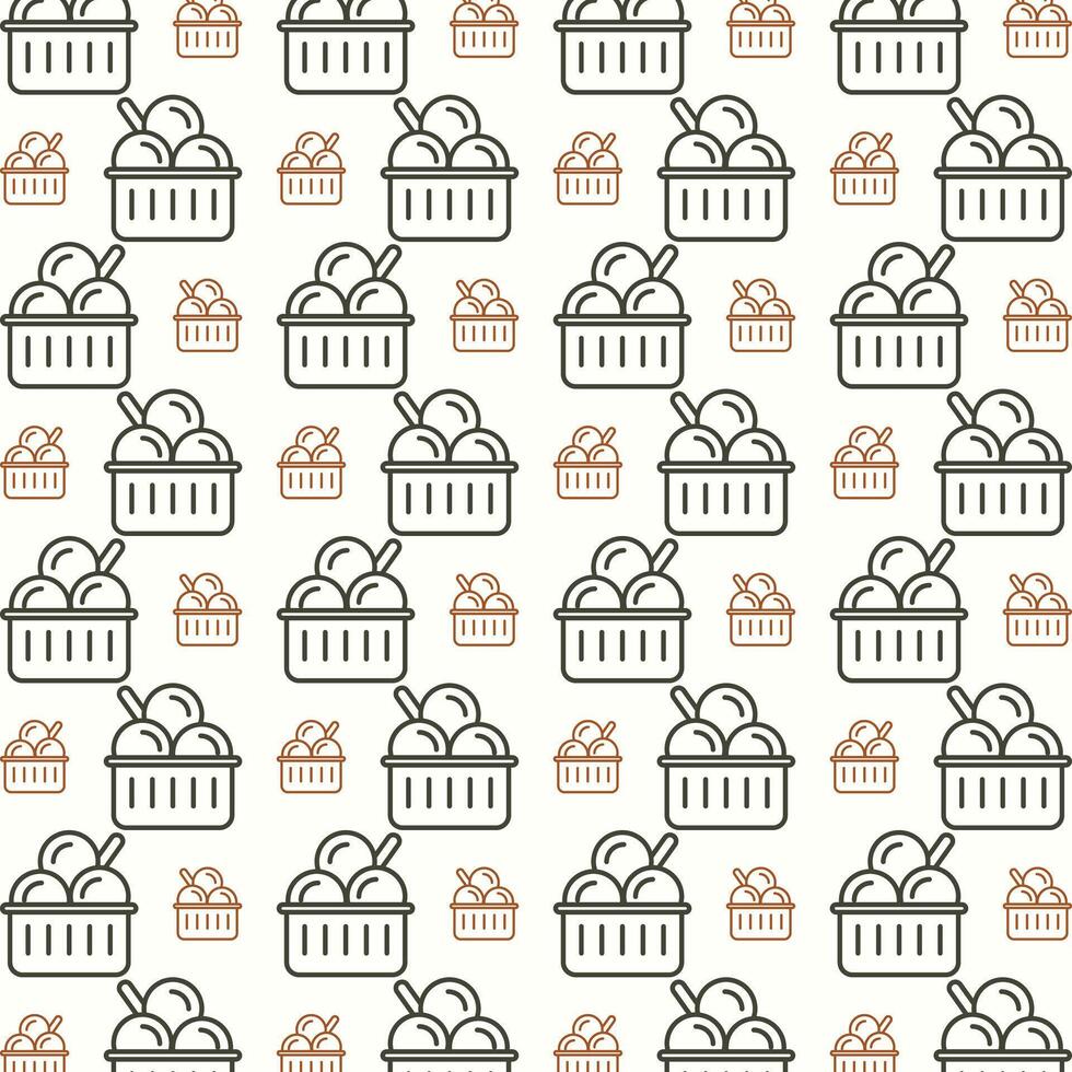 Dessert trendy multicolor repeating pattern vector illustration background