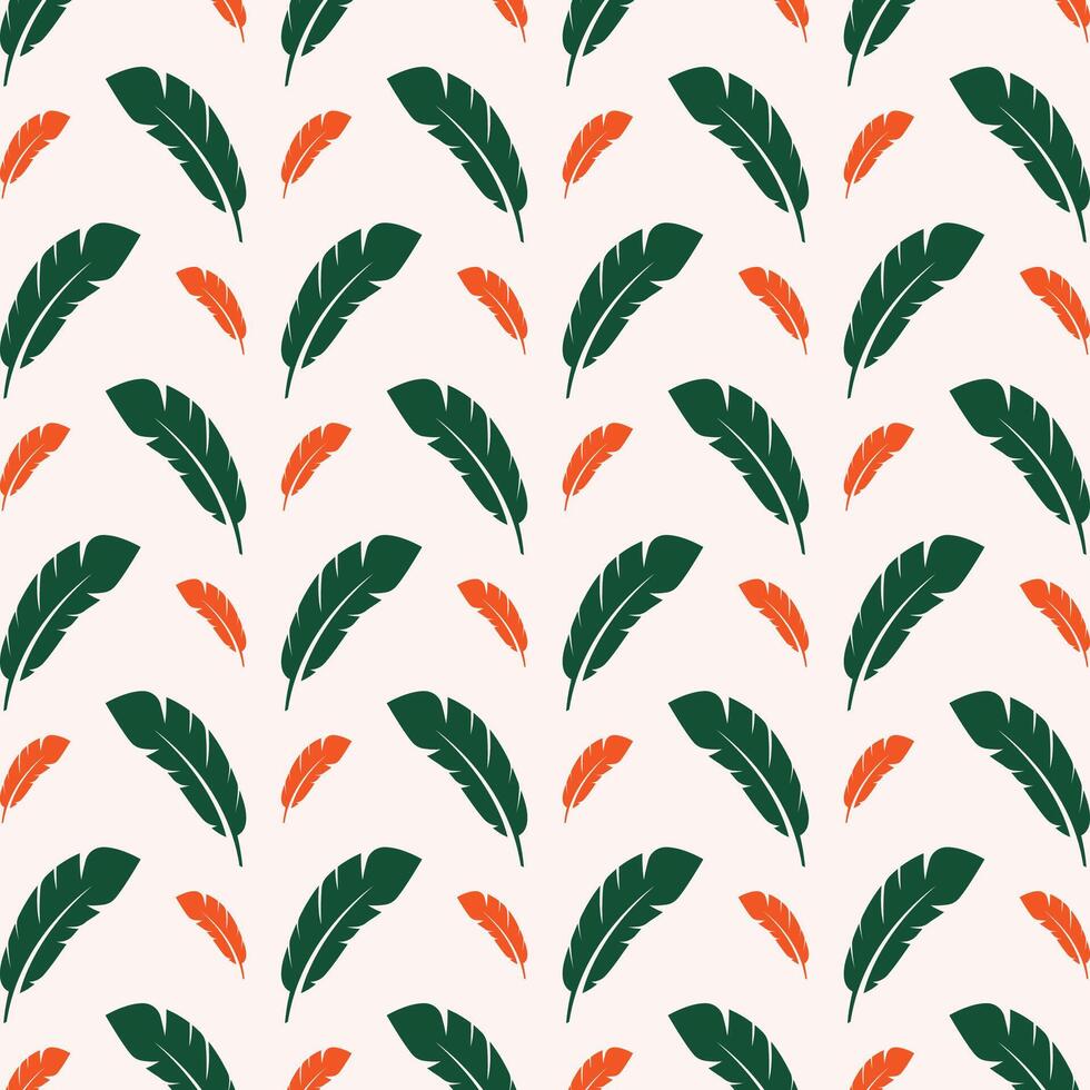 Feather adorable trendy multicolor repeating pattern vector illustration background