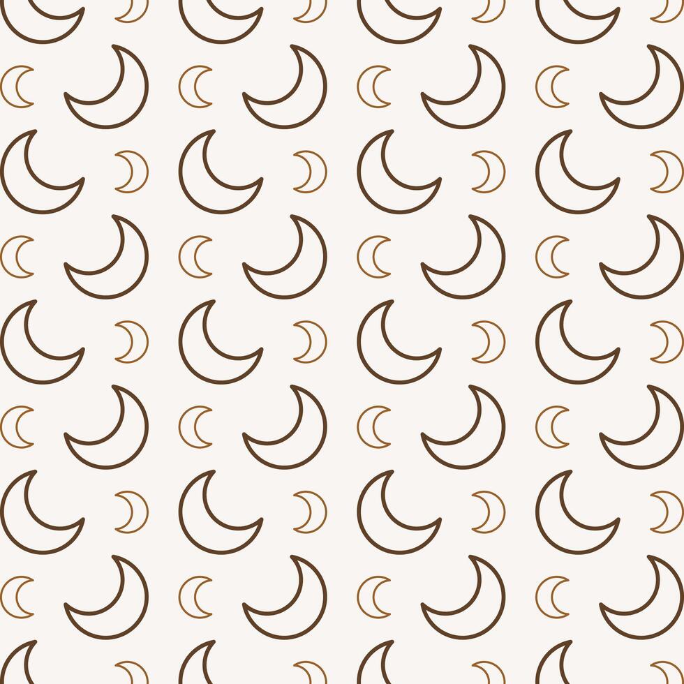 Moon magnificent trendy multicolor repeating pattern vector illustration background