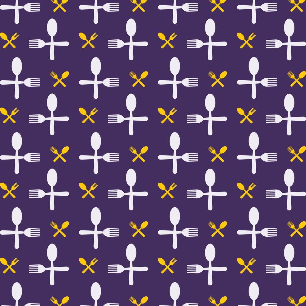 Fork stunning trendy multicolor repeating pattern vector illustration background