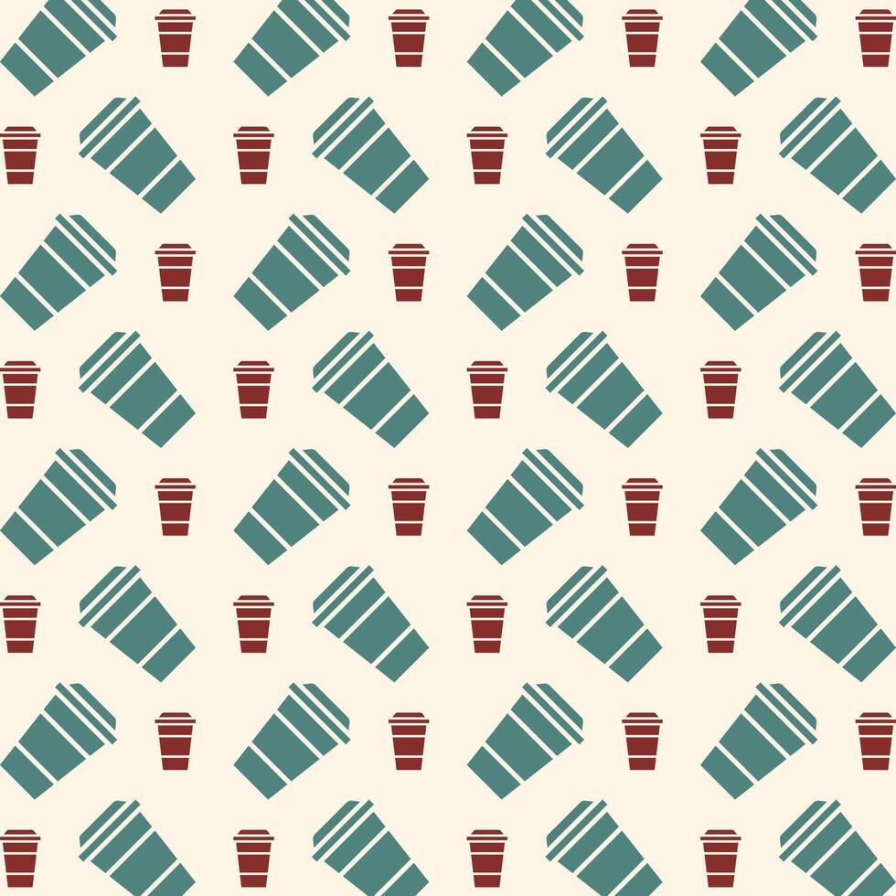 Coffee unique trendy multicolor repeating pattern vector illustration background