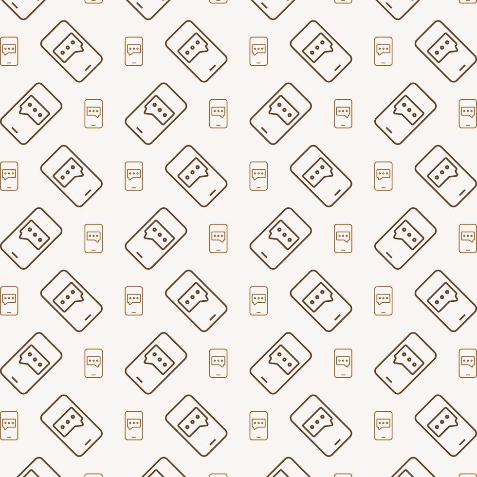 Mobile Message magnificent trendy multicolor repeating pattern vector illustration background