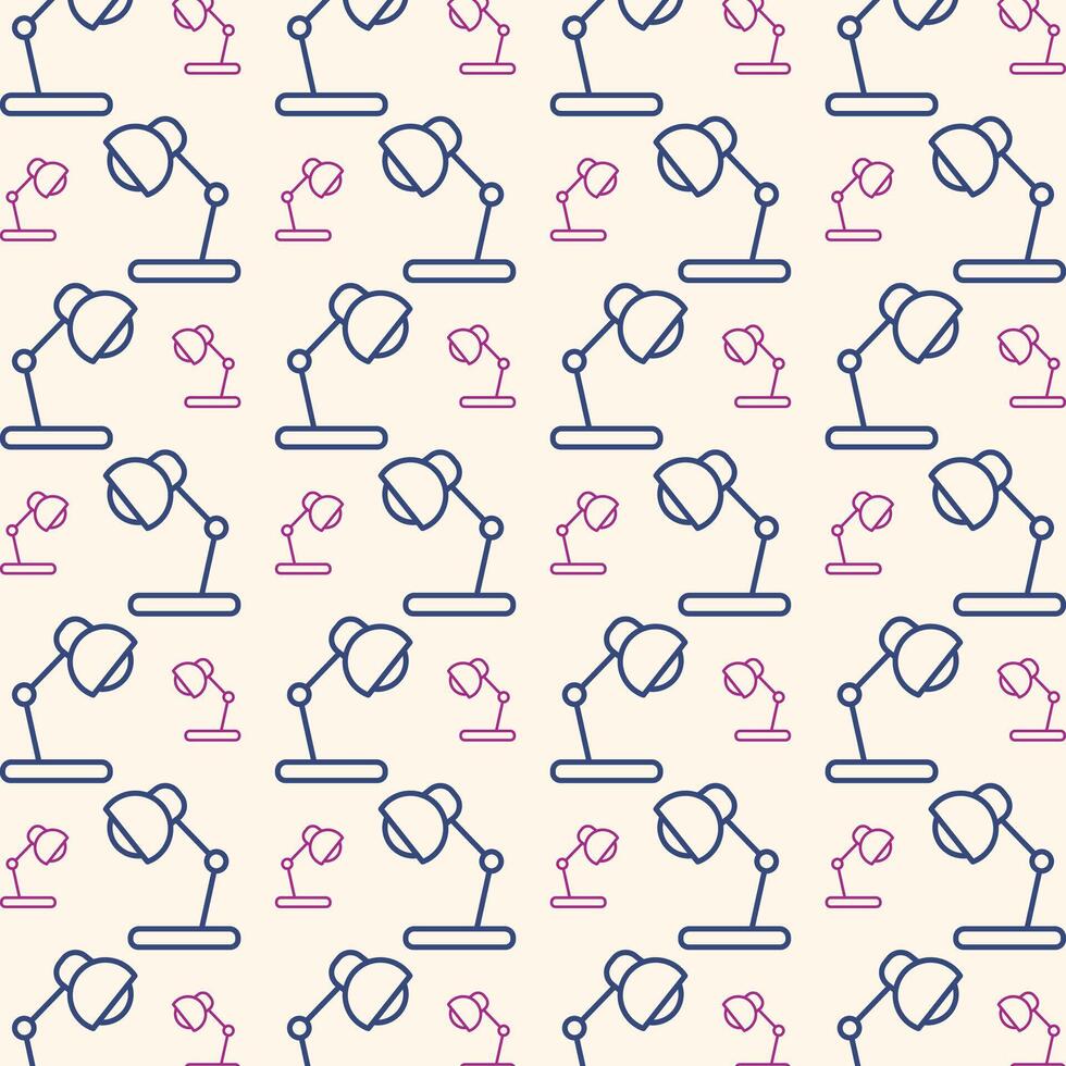 Lamp awesome trendy multicolor repeating pattern vector illustration background
