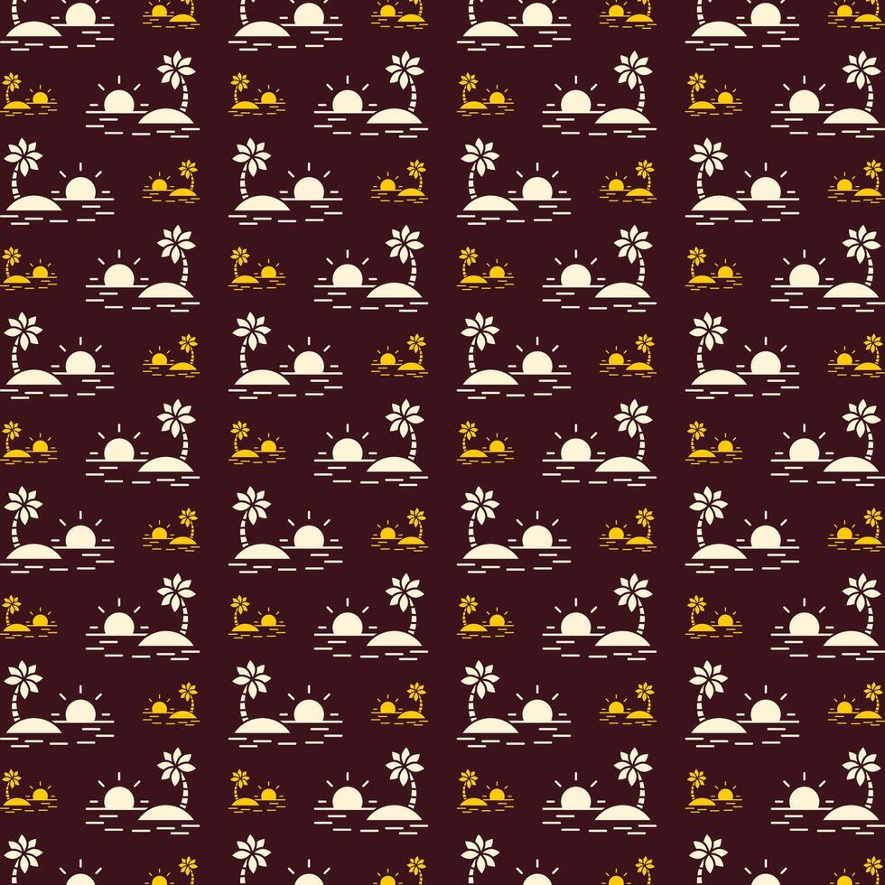 Beach wonderful trendy multicolor repeating pattern vector illustration background
