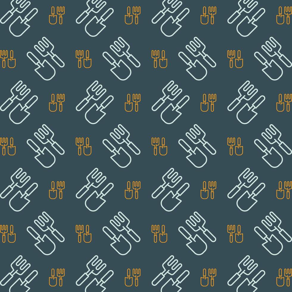 Fork and trowel sensational trendy multicolor repeating pattern vector illustration background