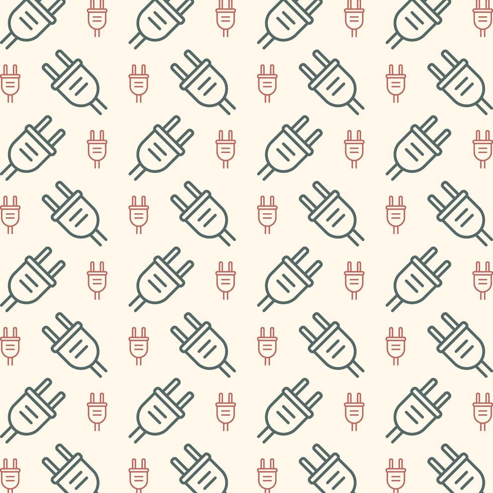 Plug icon delightful trendy colorful repeating pattern vector illustration background