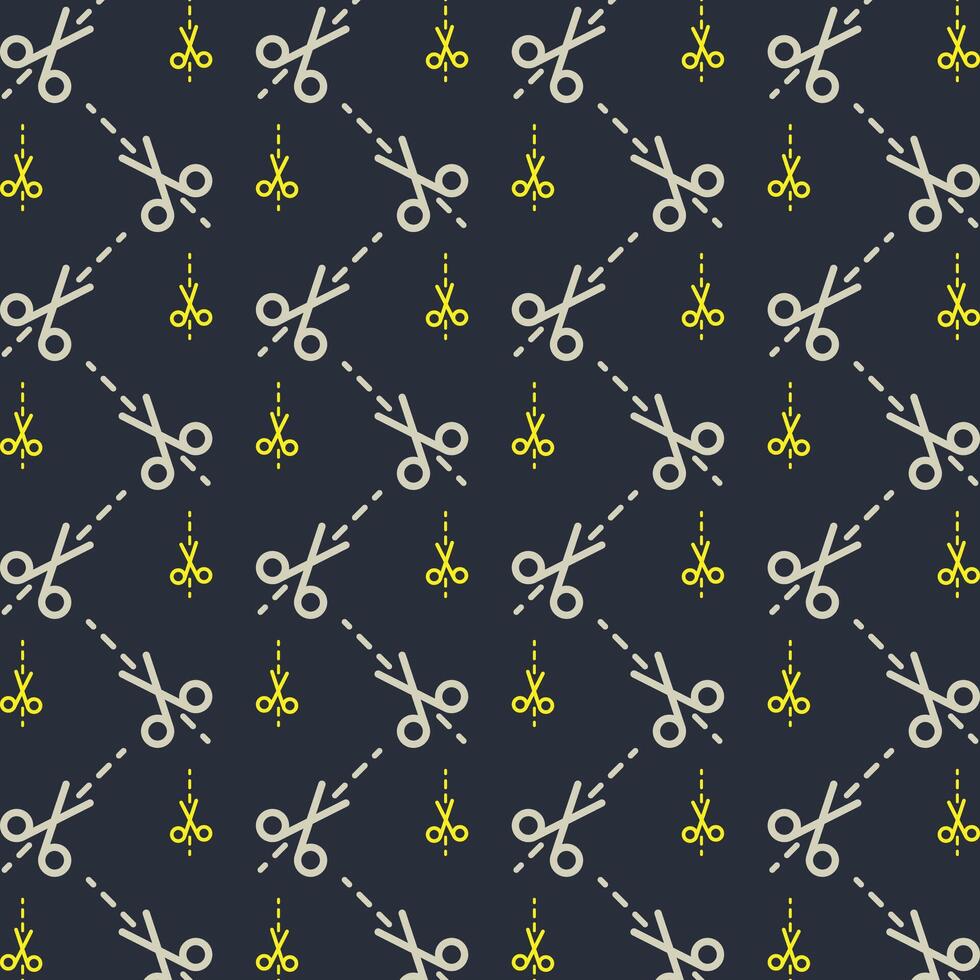 Scissors cut repeating pattern trendy style icon beautiful vector illustration background
