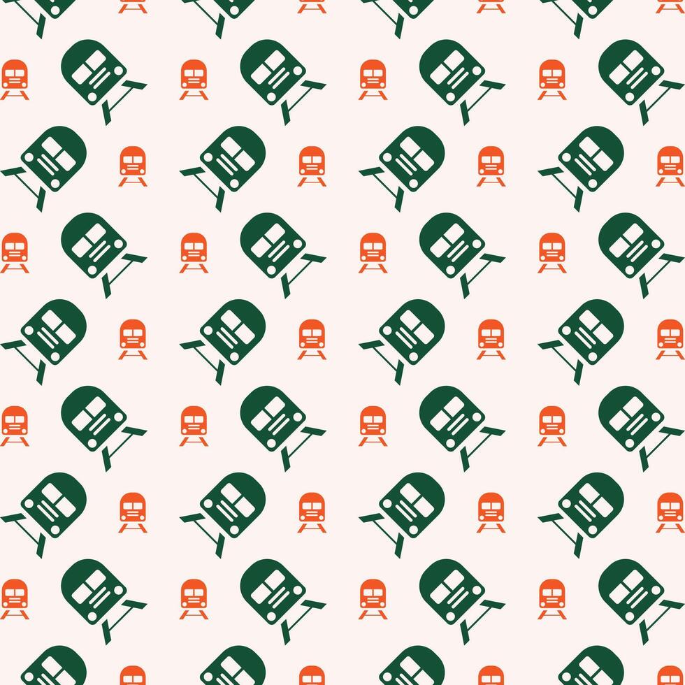 Train adorable trendy multicolor repeating pattern vector illustration background