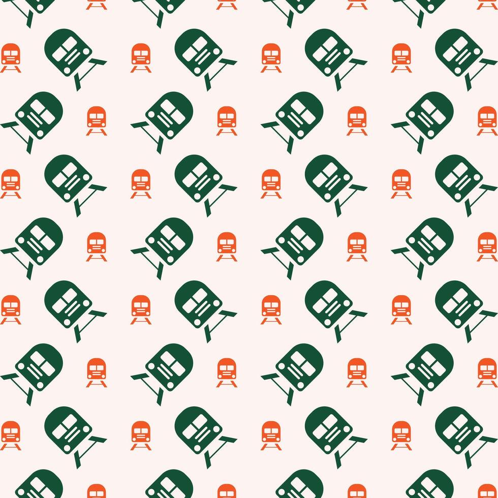 Train adorable trendy multicolor repeating pattern vector illustration background