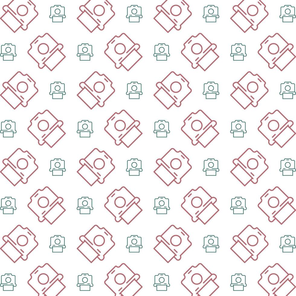 Camera gorgeous trendy multicolor repeating pattern vector illustration background