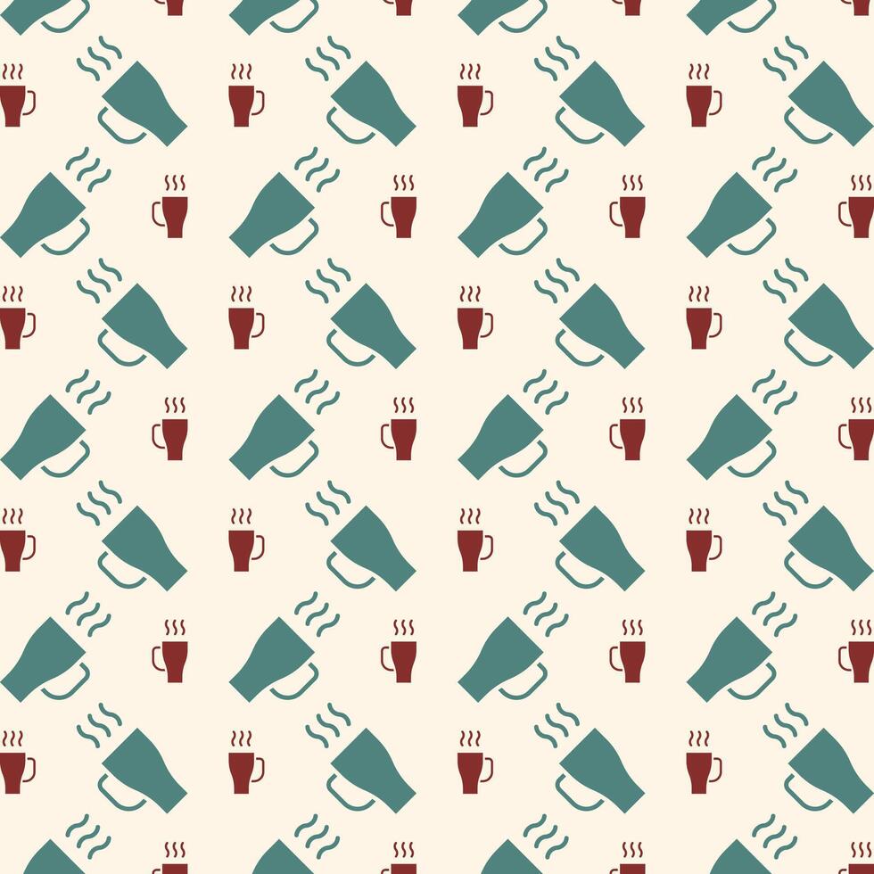 Cup unique trendy multicolor repeating pattern vector illustration background