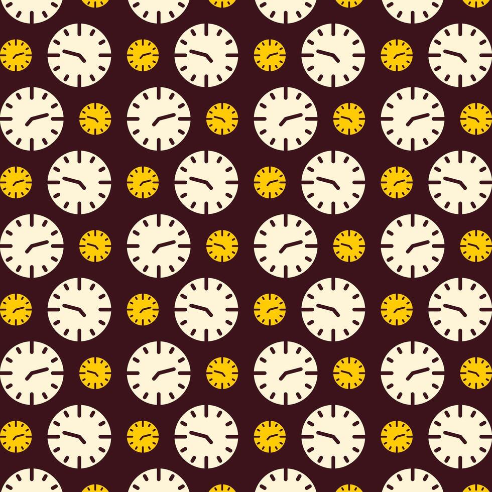 Clock wonderful trendy multicolor repeating pattern vector illustration background