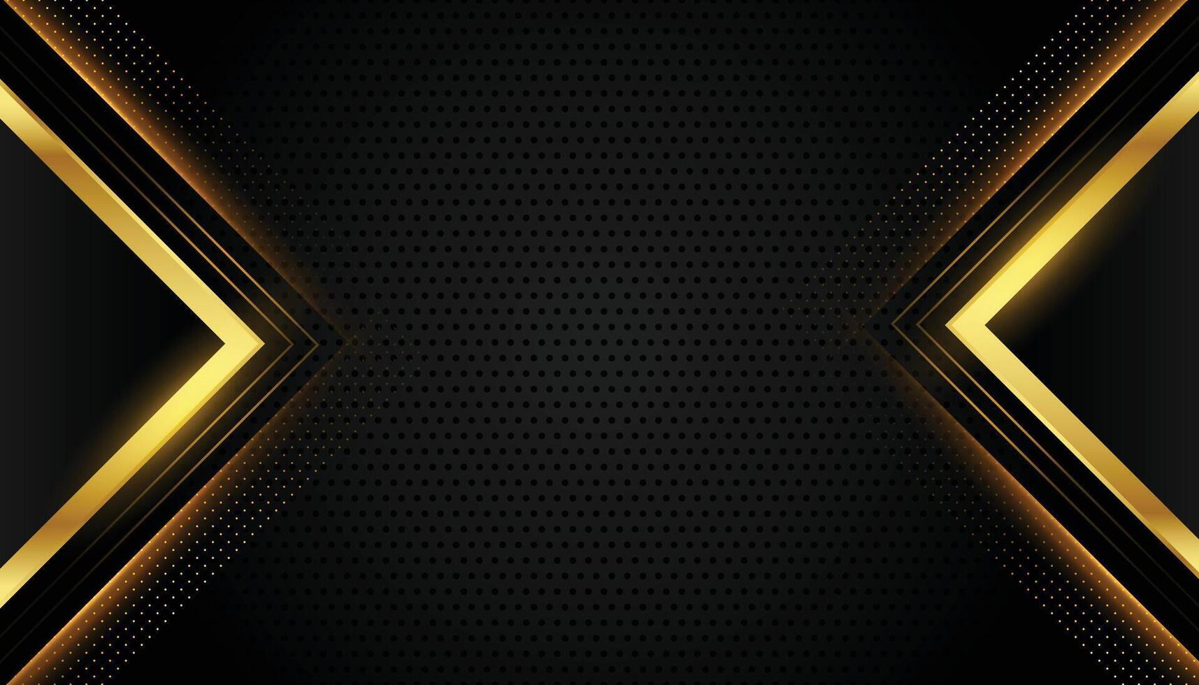 abstract premium black and gold geometric background vector