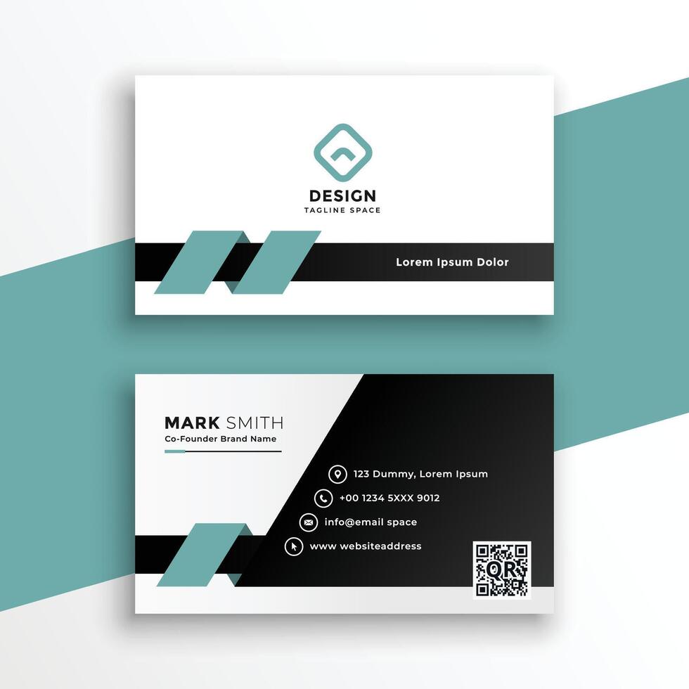 clean style modern business card template design vector