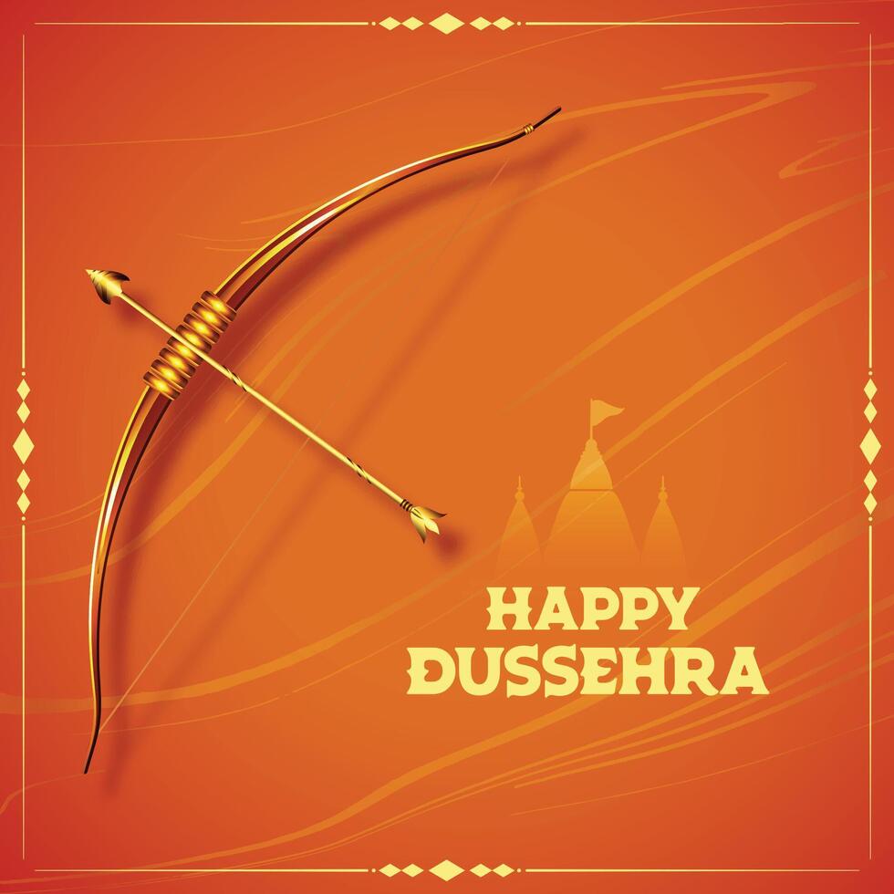 tradicional contento dussehra festival tarjeta diseño vector