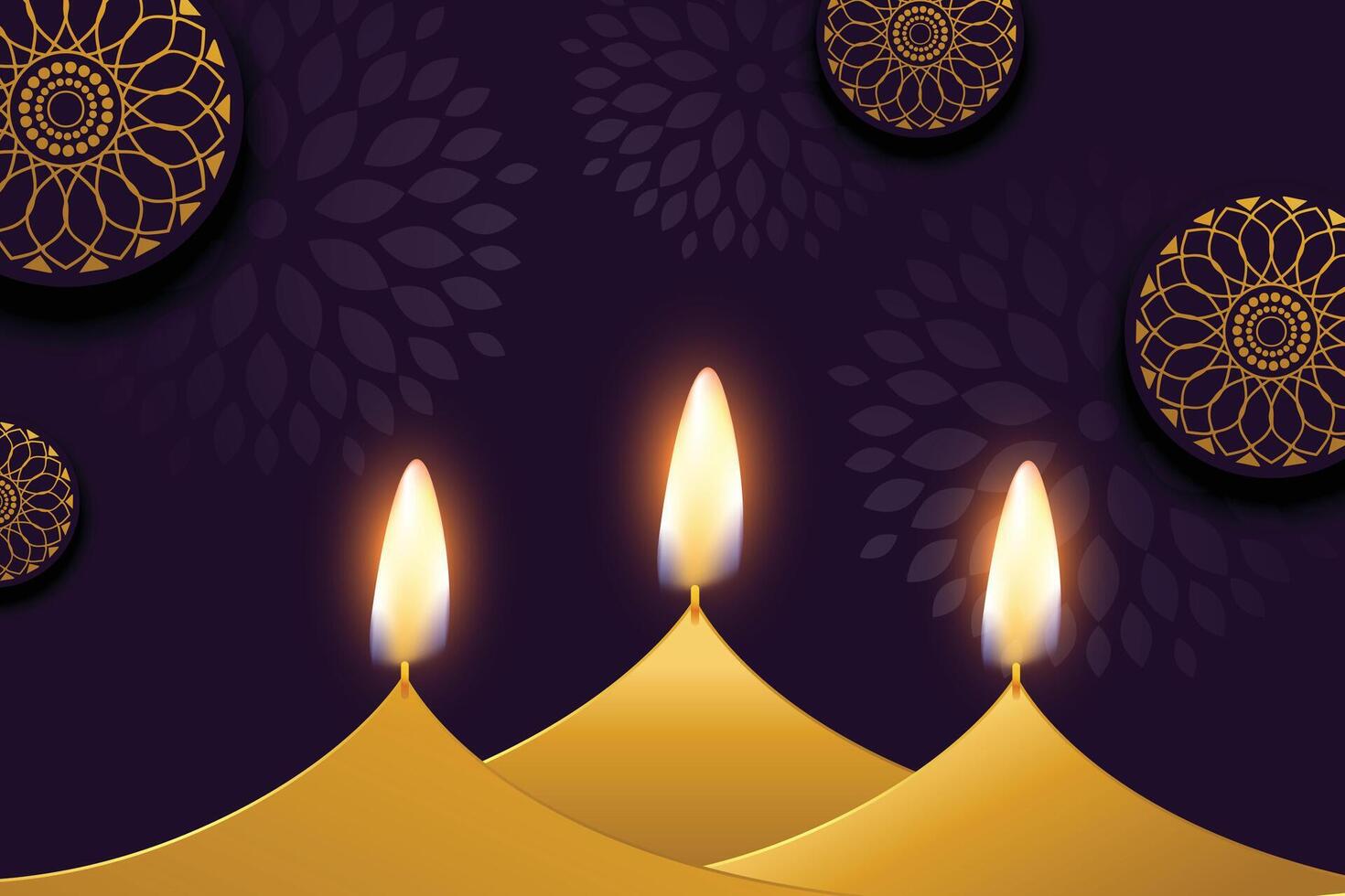 indian style diwali template in purple background vector