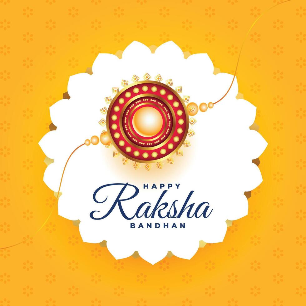 happy raksha bandhan background with rakhi in paper cut style vector