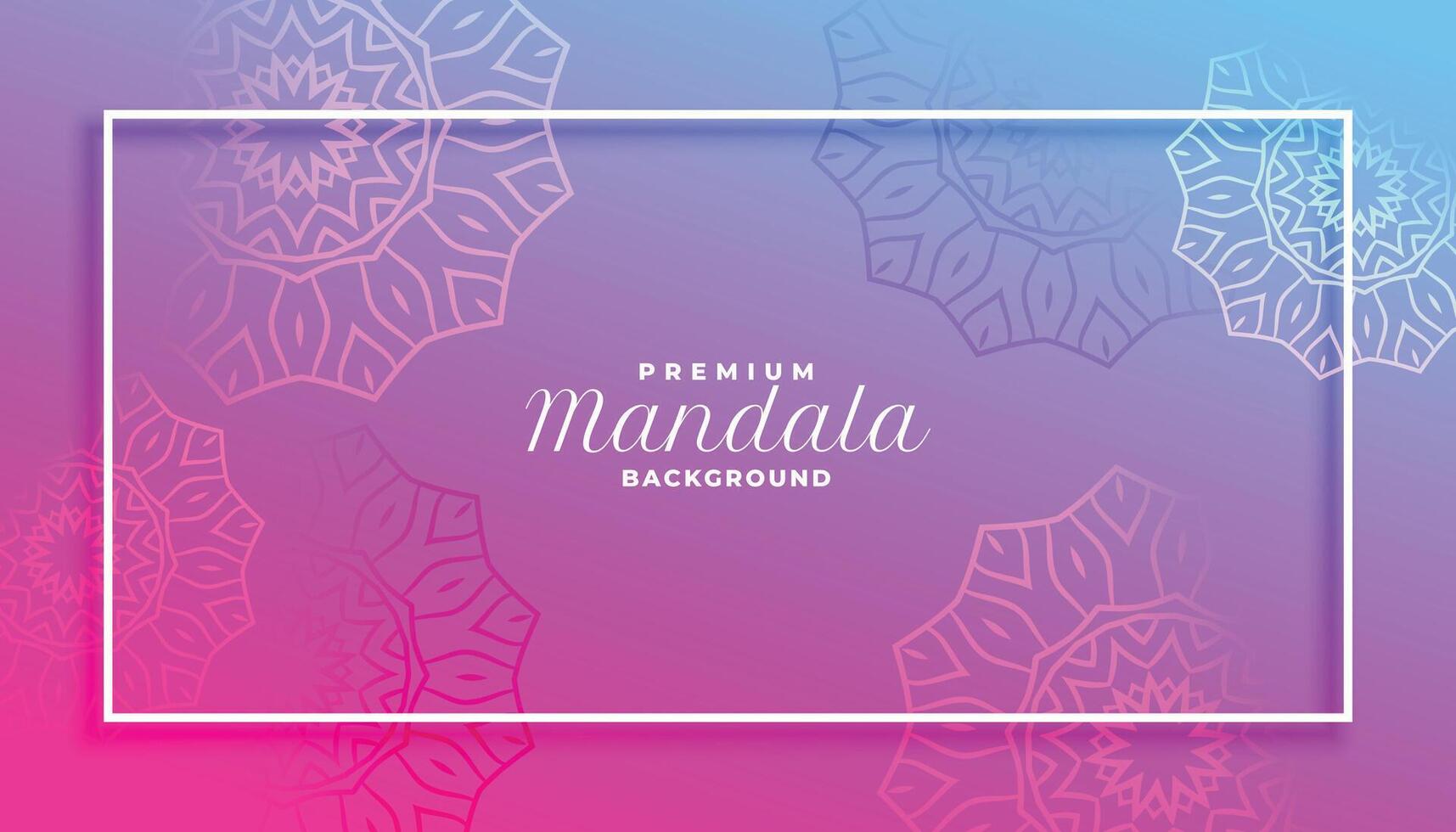 vibrant mandala style decoration beautiful background design vector