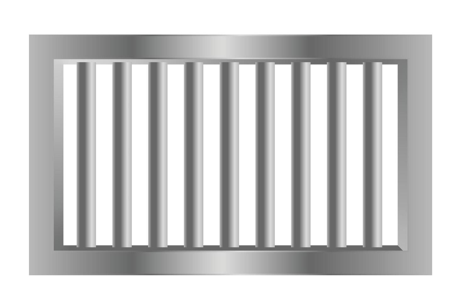 jail prision steel bars made with metal vector