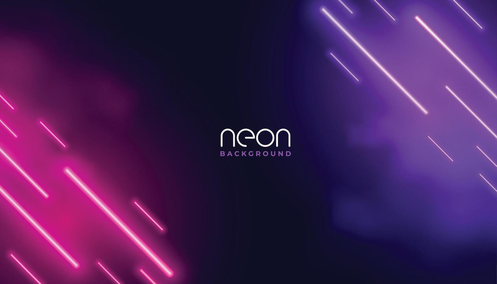 abstract neon light rain with smoke background vector