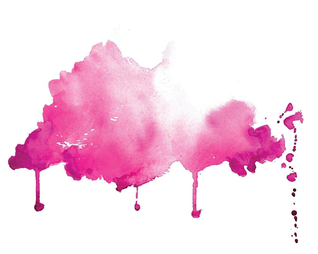 abstract pink hand painted watercolor texture background vector