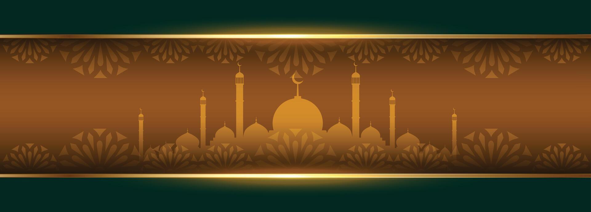 beautiful islamic eid festival banner premium design vector