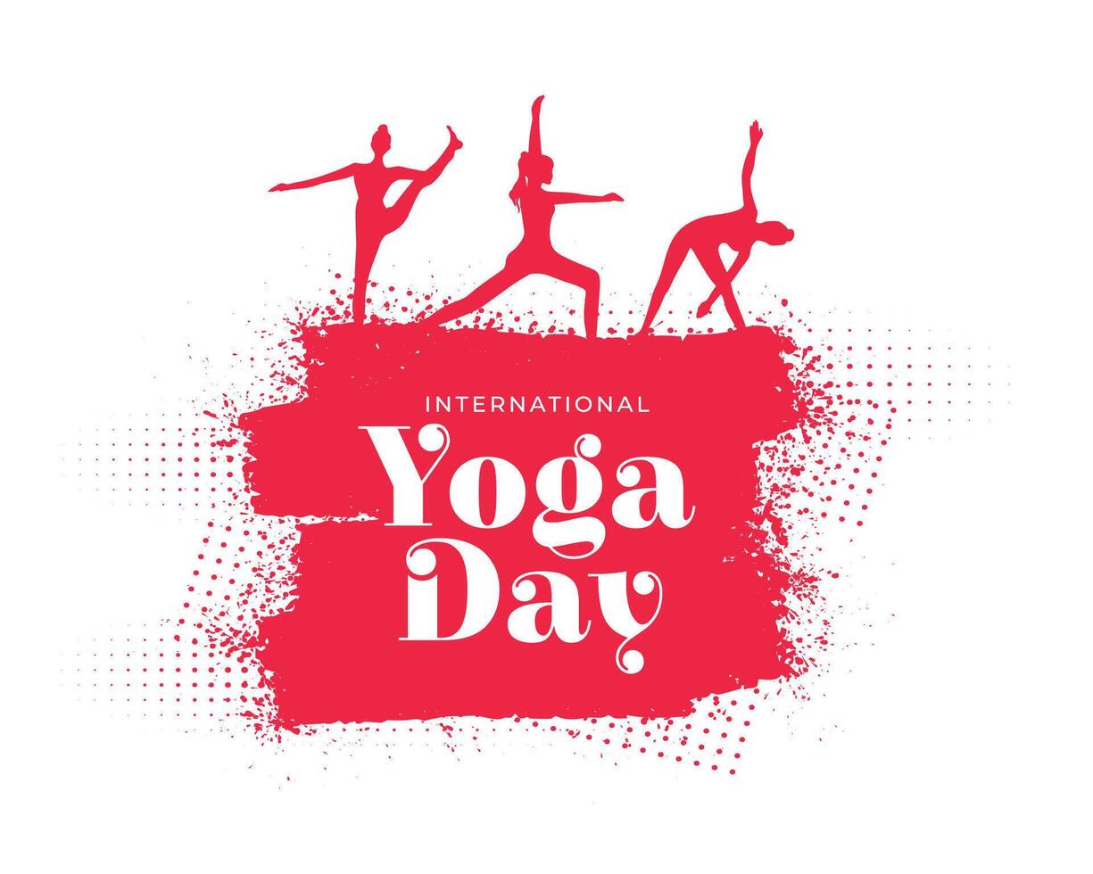 international day of yoga background design vector