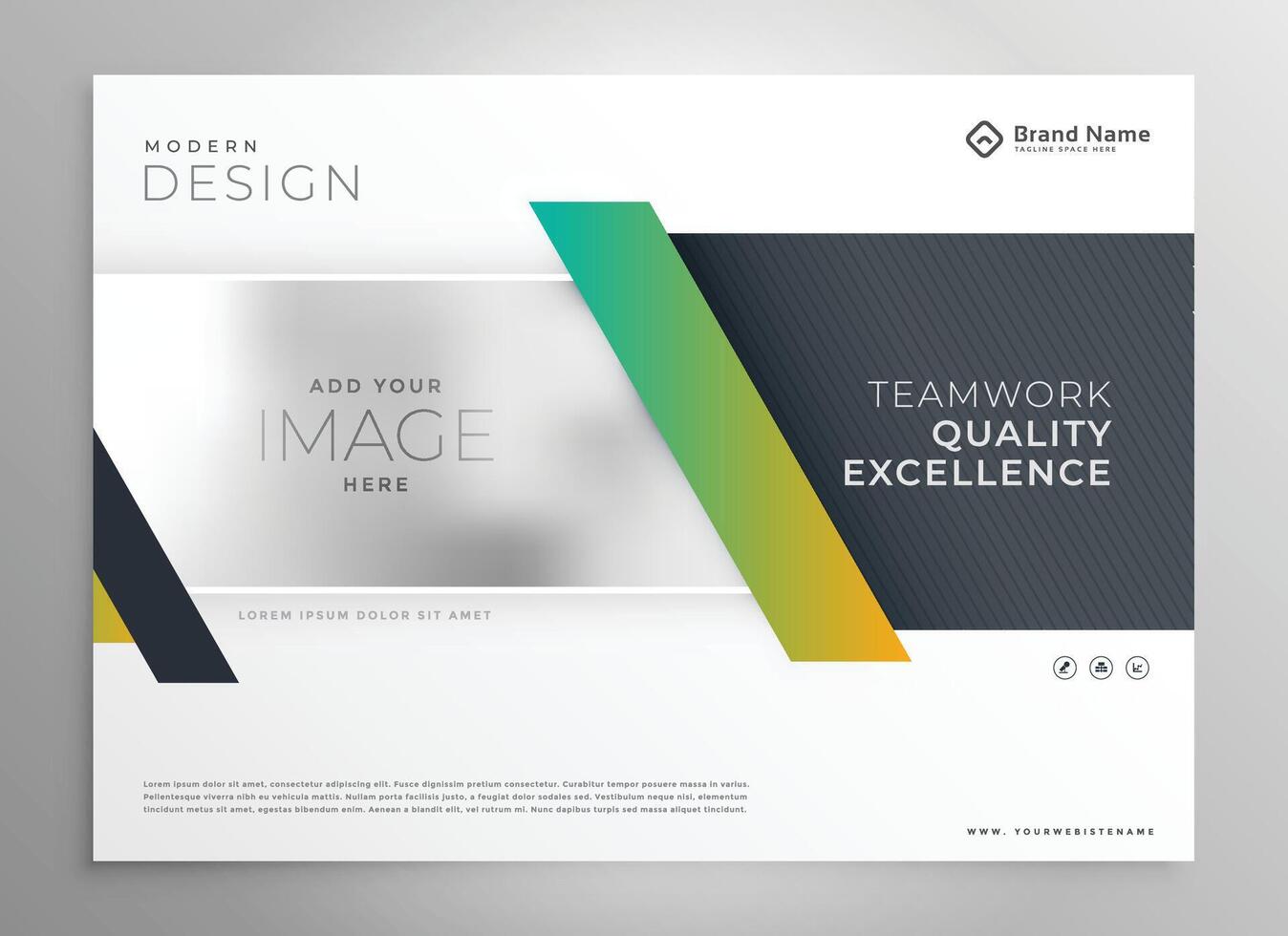 stylish business presentation modern template design vector