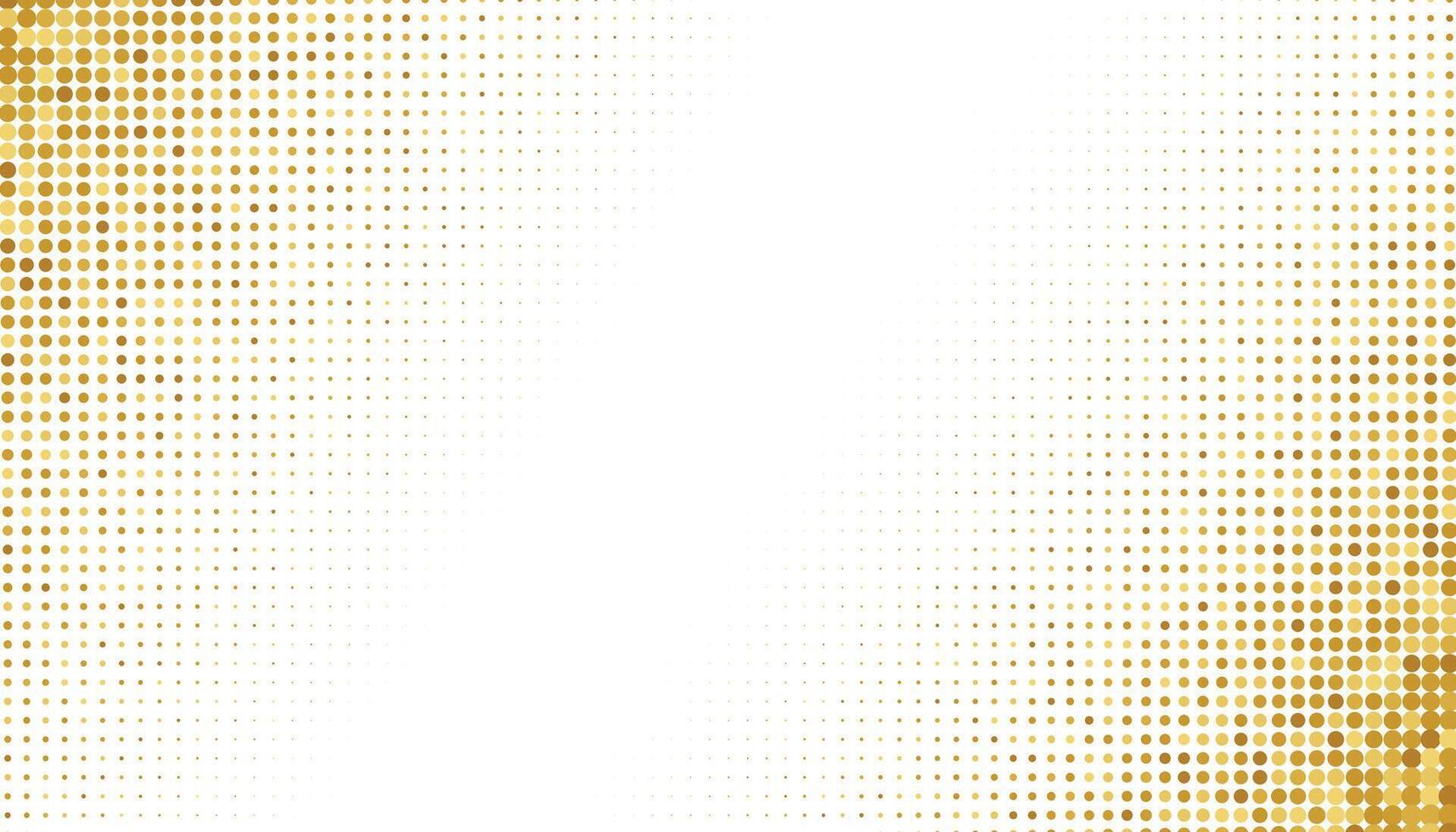 golden halftone on white background design vector