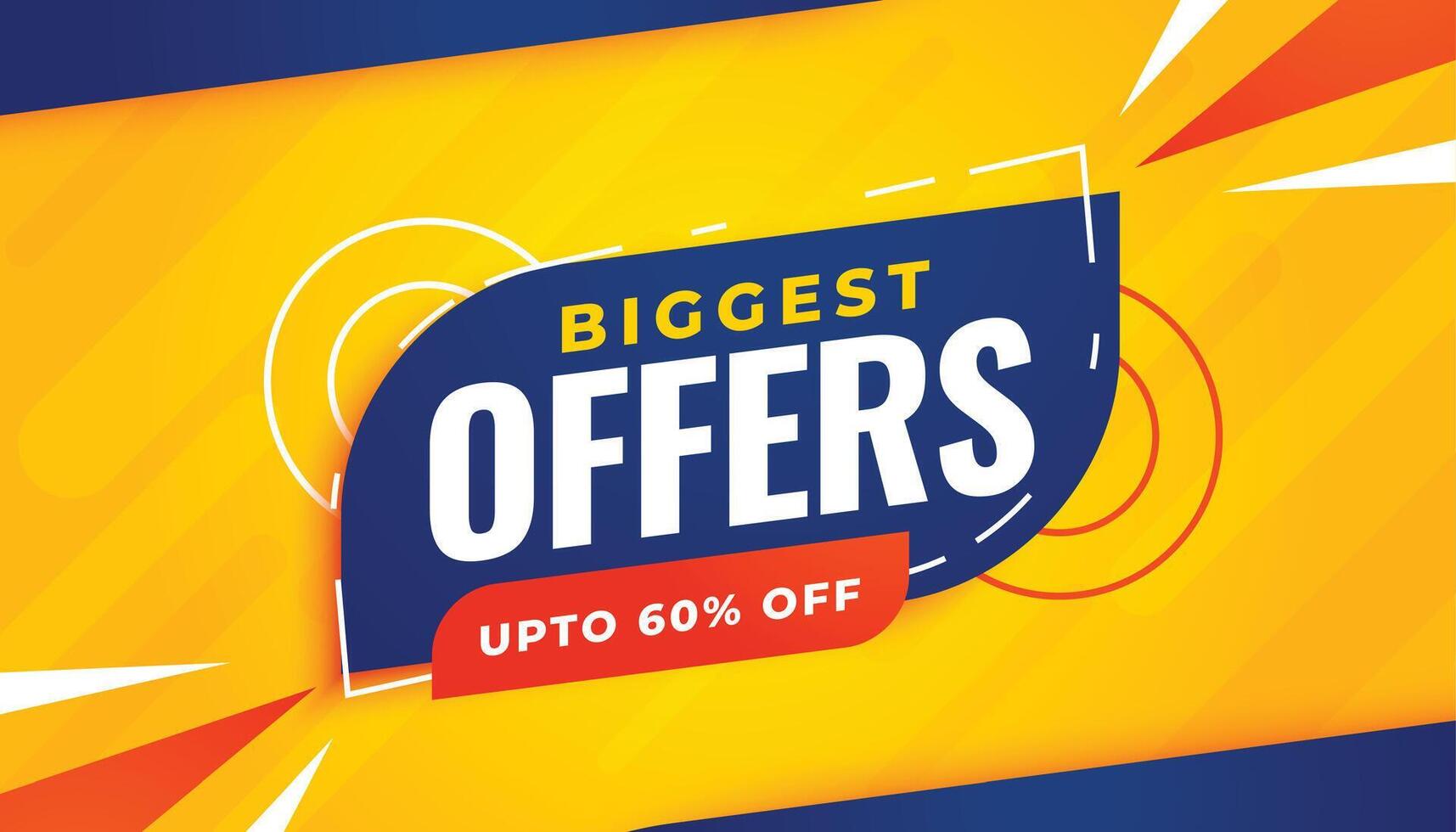 big sale offer template with discount coupon in 3d style vector