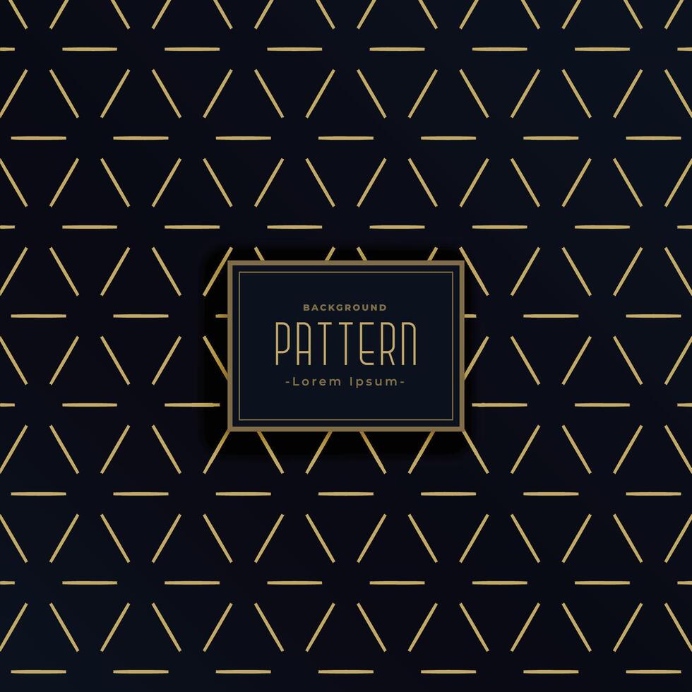 vintage style black and gold geometric line patterns vector